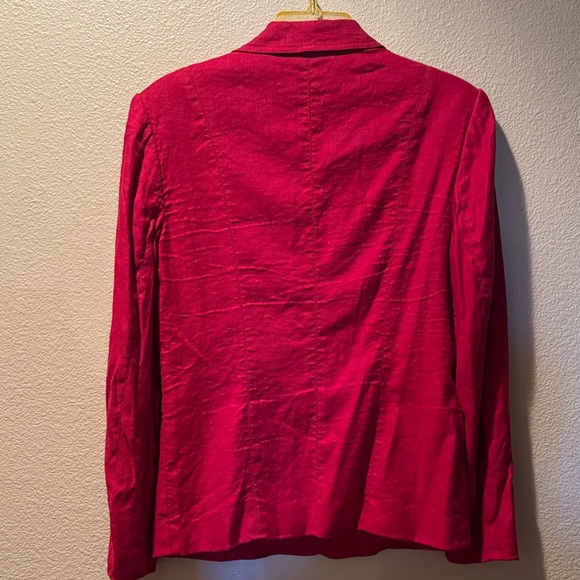 Talbots Rich Red linen blend Blazer - Picture 4 of 4